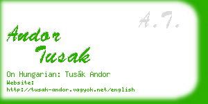 andor tusak business card