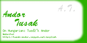 andor tusak business card